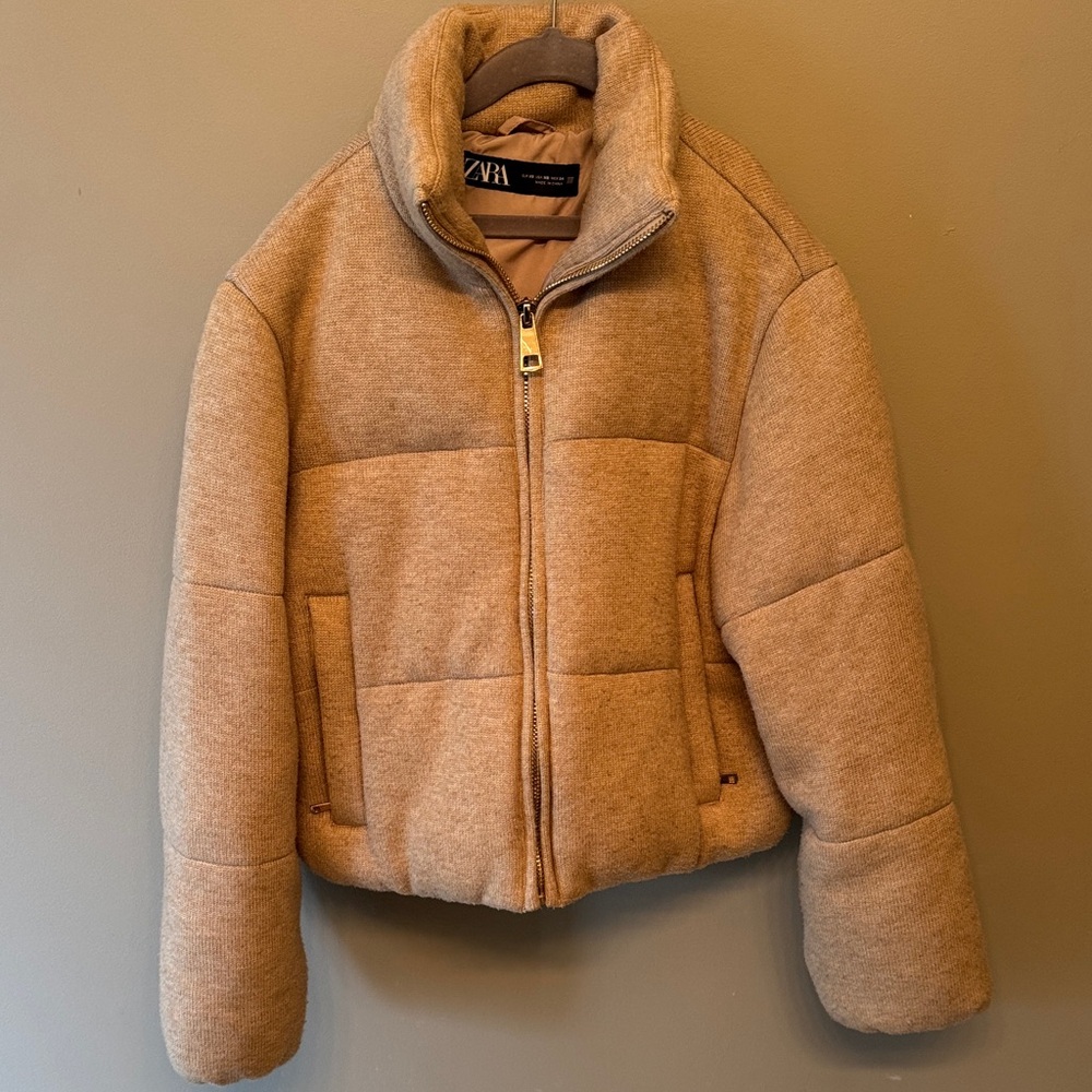 Zara Tan Puffer Jacket